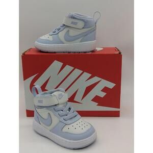 Toddler Size 4C / 4K Nike Court Borough Mid 2 Platinum Tint Blue Ghost White New
